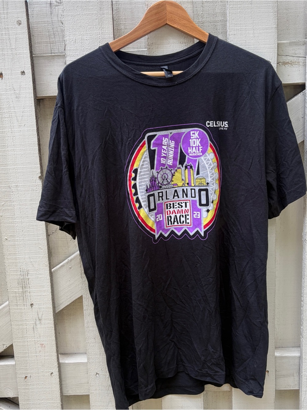 Best Damn Race Orlando 2023 Men's XL Primease Tri-Blend Tee VGUC